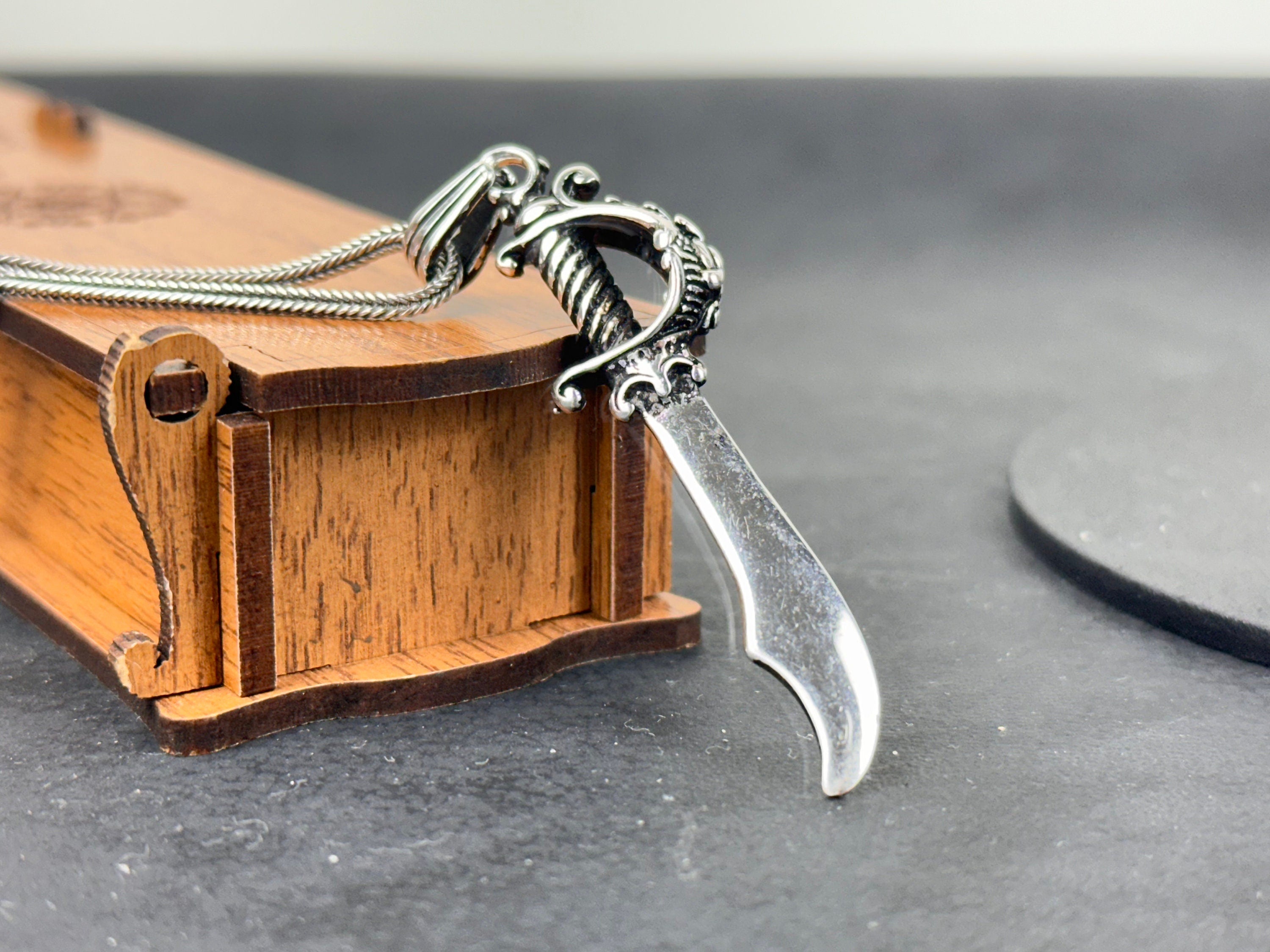 Sword Necklace Pendant: Sterling Silver Viking and Spartan Style