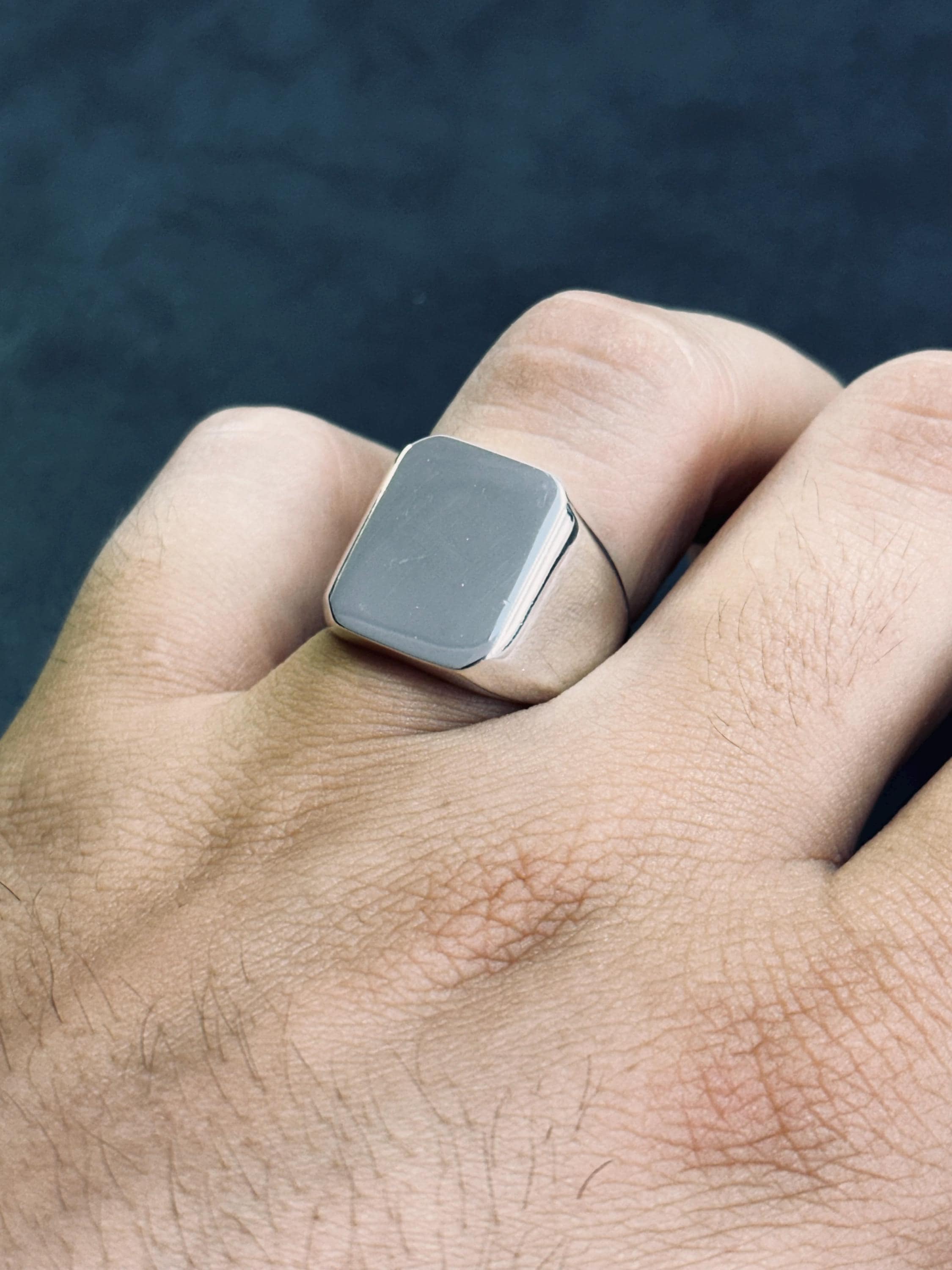 Sterling Silver Square Ring - Elegant Everyday Band