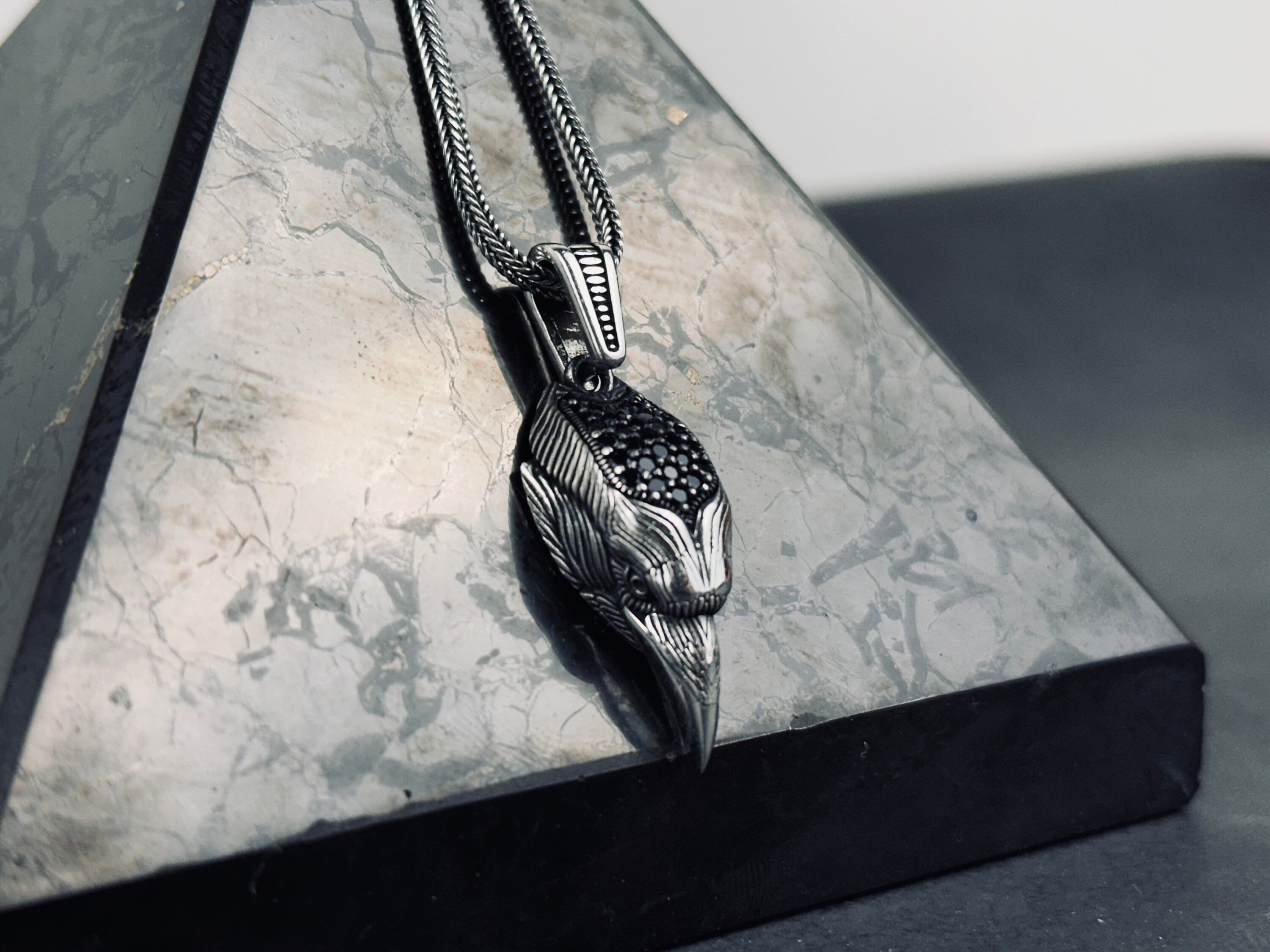 Eagle Pendant Necklace: Sterling Silver Native American Style (Multiple Lengths)