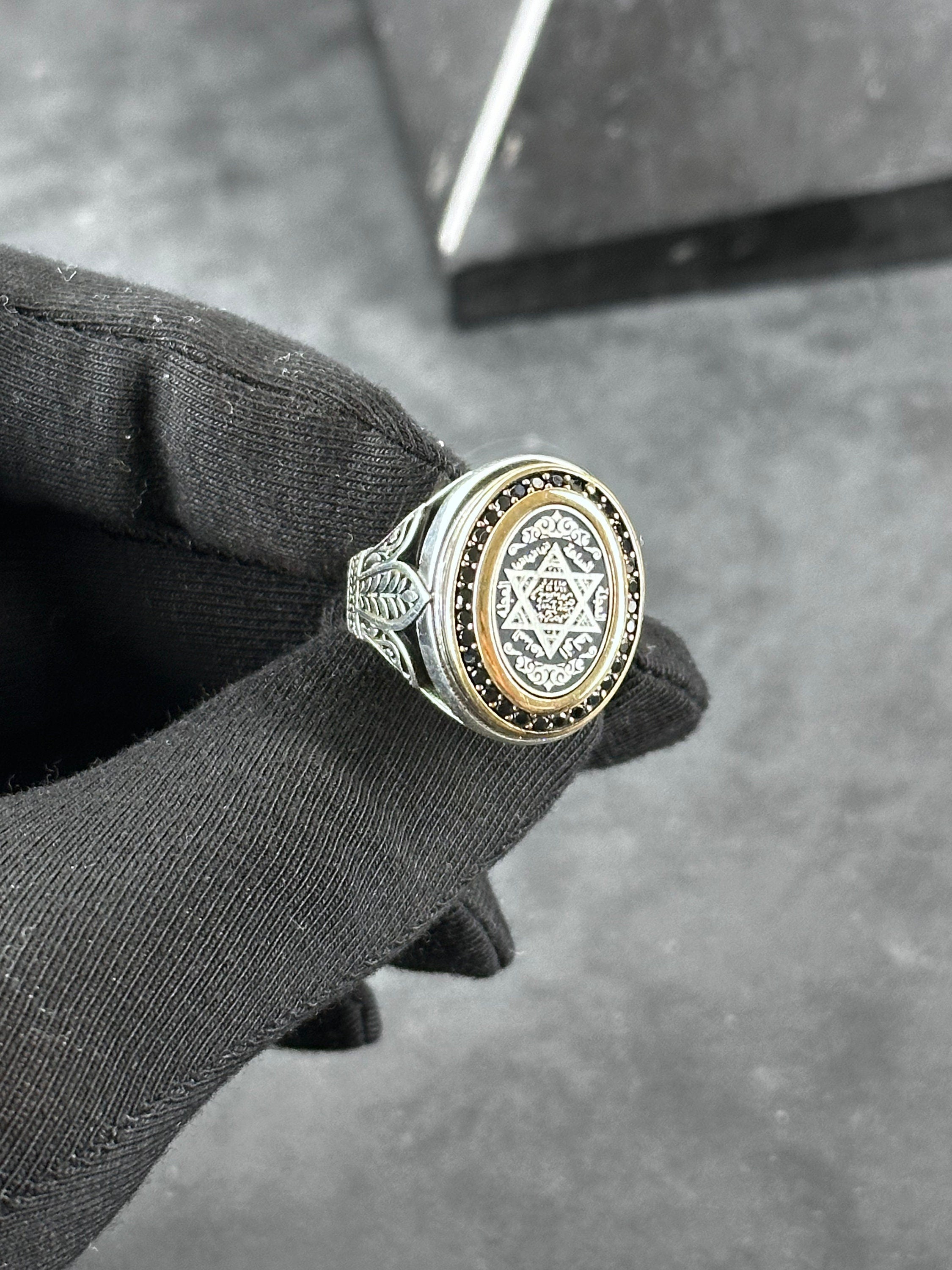 Solomon Seal Ring: Sterling Silver Talisman for Protection