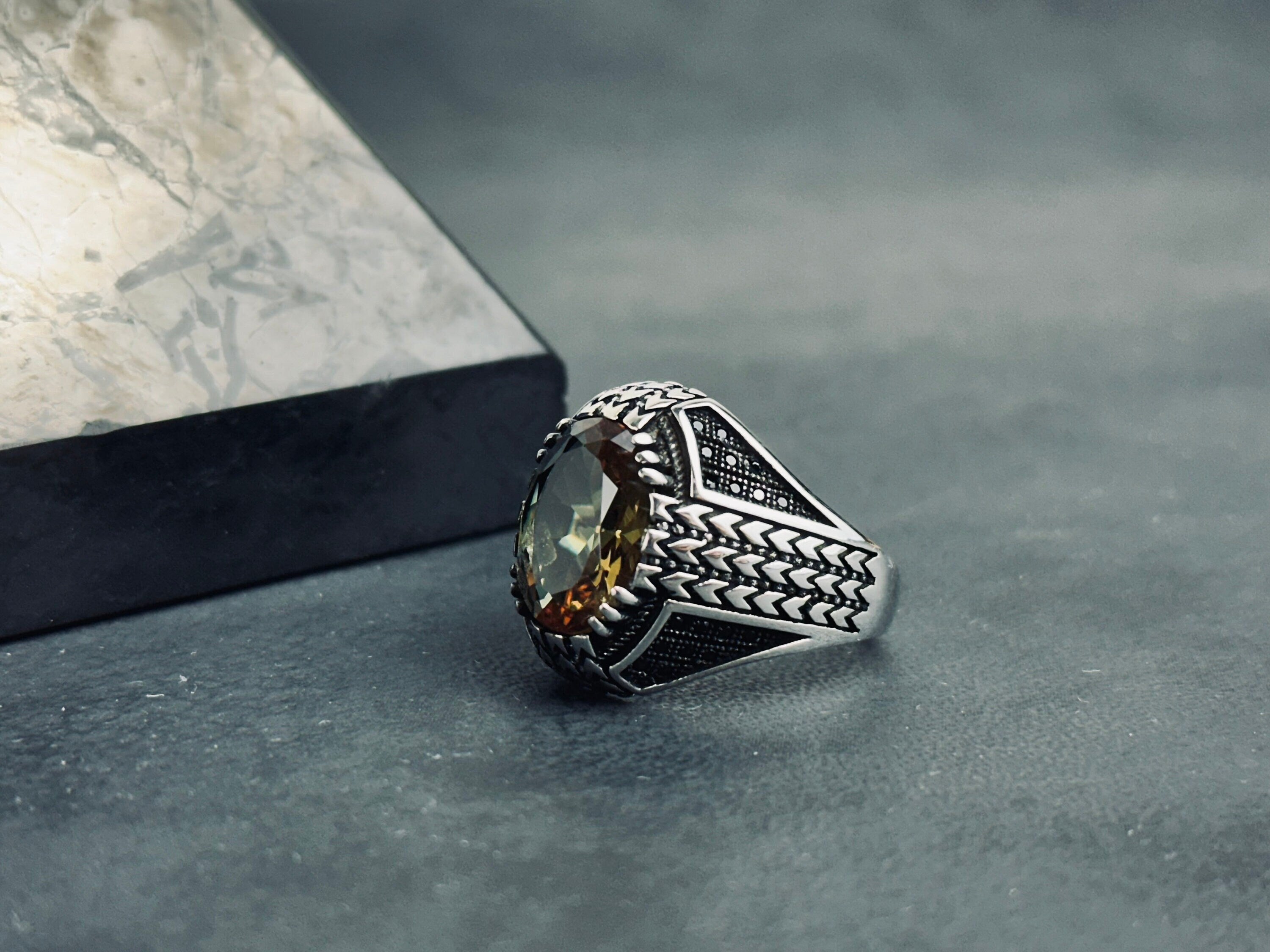 Diaspore Gemstone Ring, Sterling Silver, Color-Shift Sultanit (Handmade)