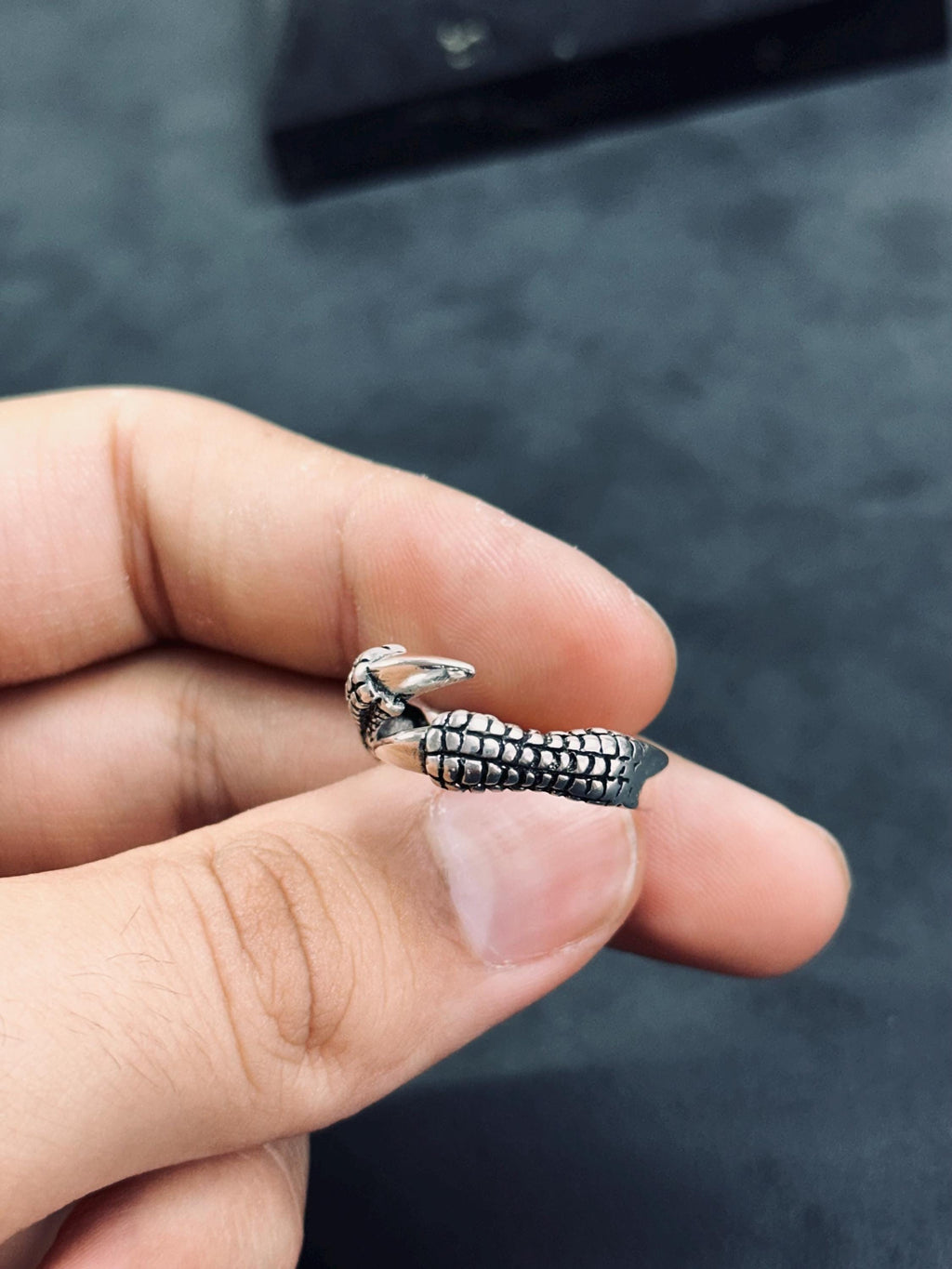 Dragon Claw Ring: 925 Sterling Silver Gothic Statement Jewelry