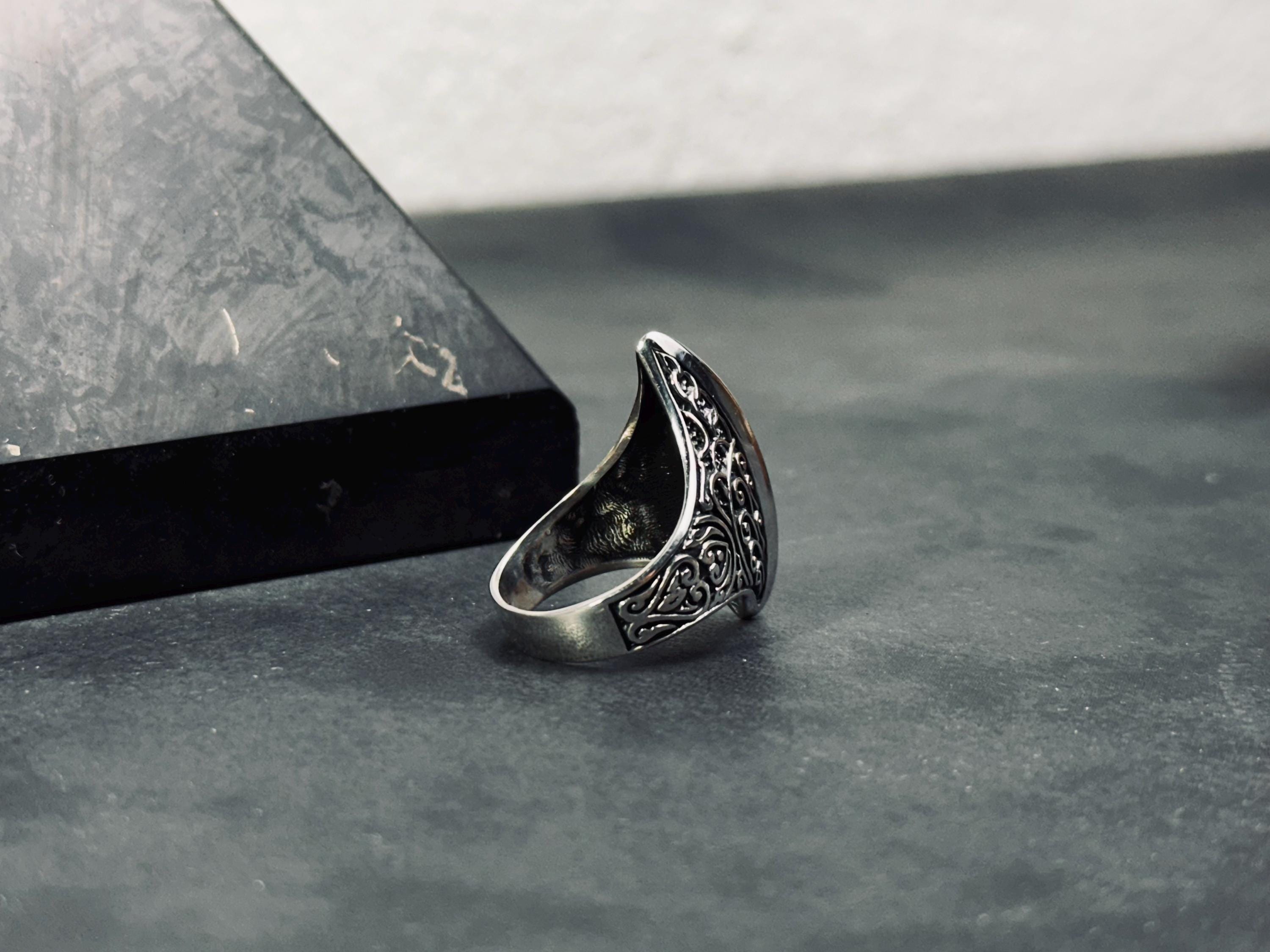 Thumb Ring: Sterling Silver Ouroboros - Greek Myth Inspired
