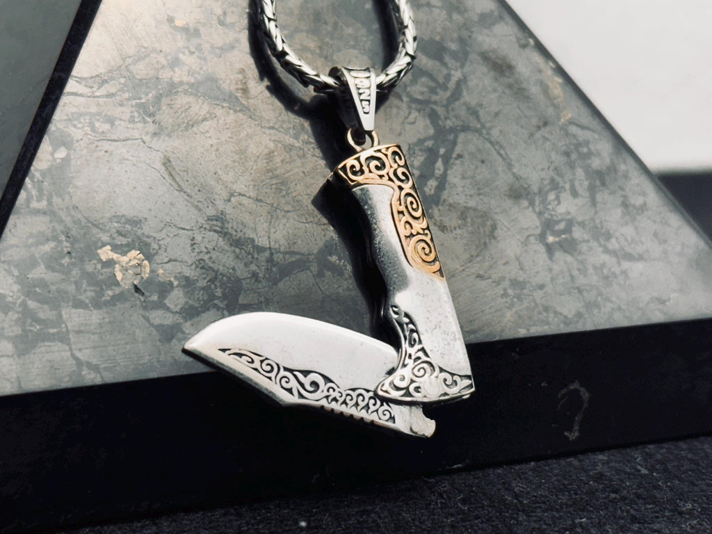 Sword Pendant Necklace: Sterling Silver Medieval Charm (Double-Sided)