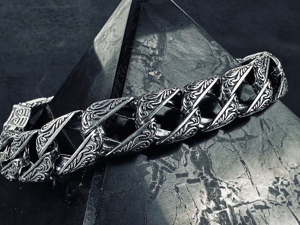 Sterling Silver Chain Bracelet - Handmade with Removable Link