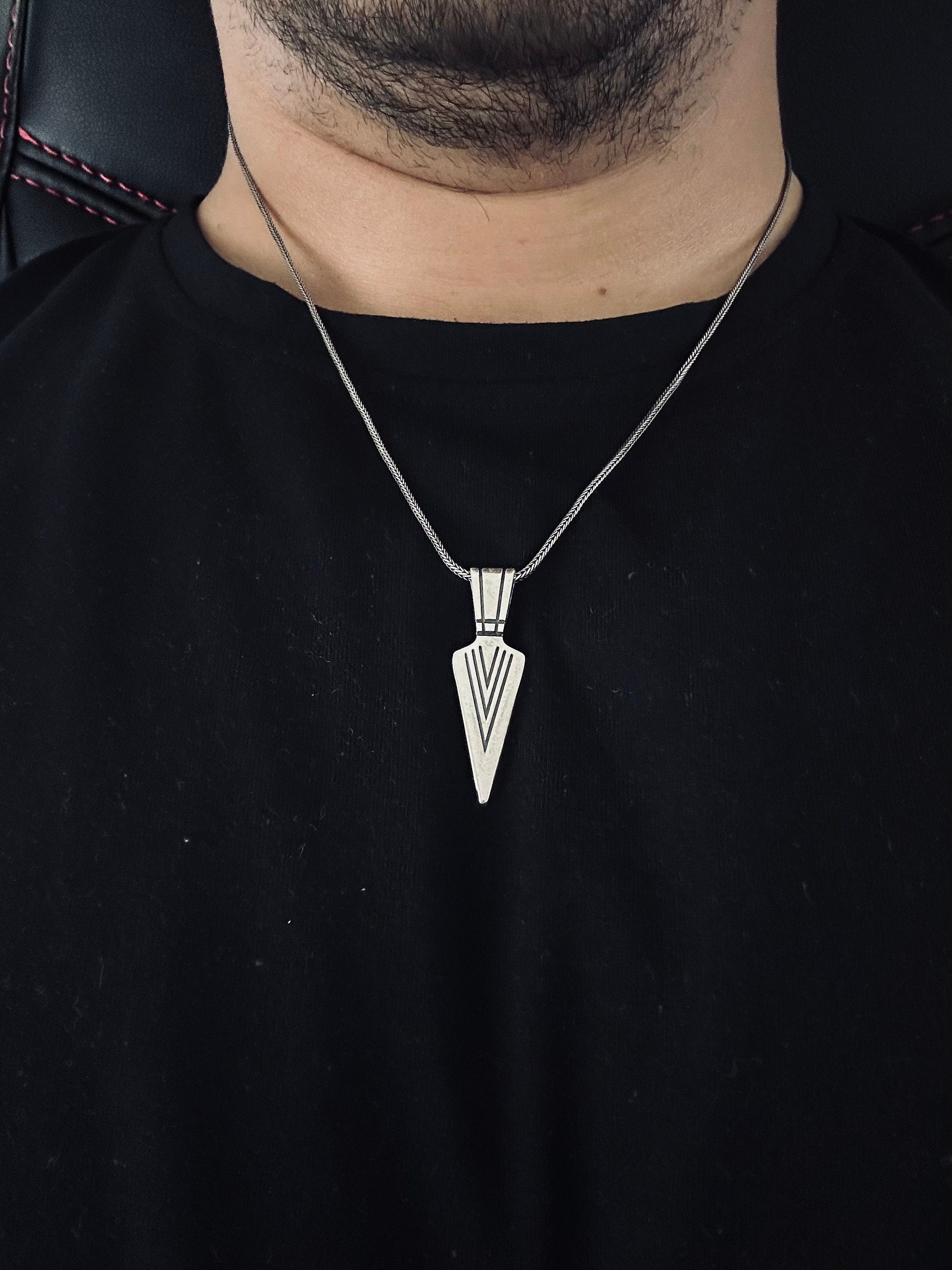 Arrowhead Necklace: Sterling Silver Boho Style - Festival Accessory