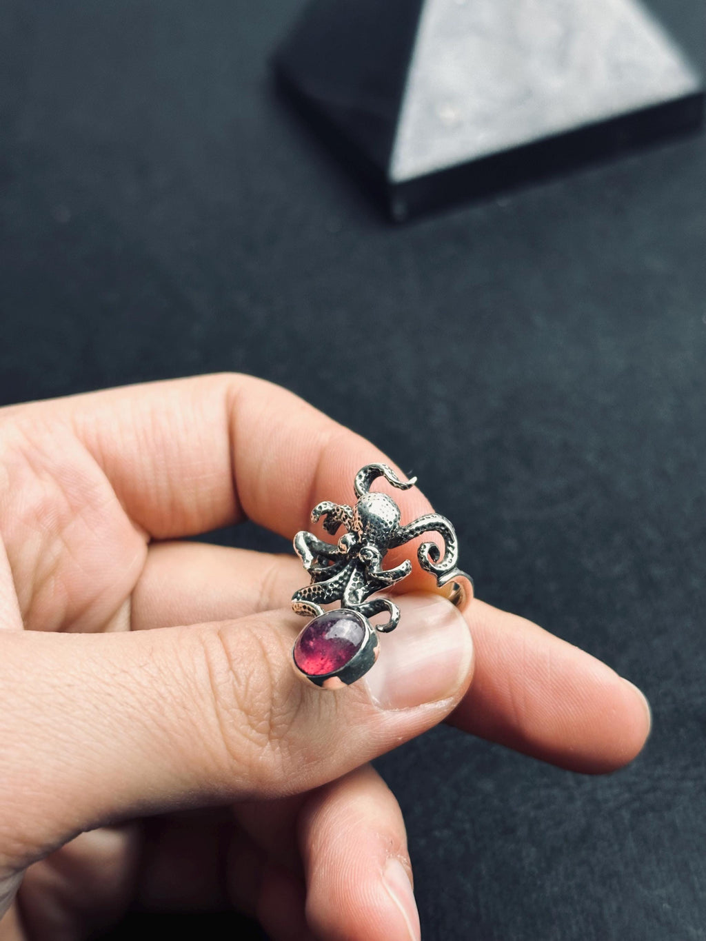 Octopus Sterling Silver Ring - Unique Handmade Sea Jewelry