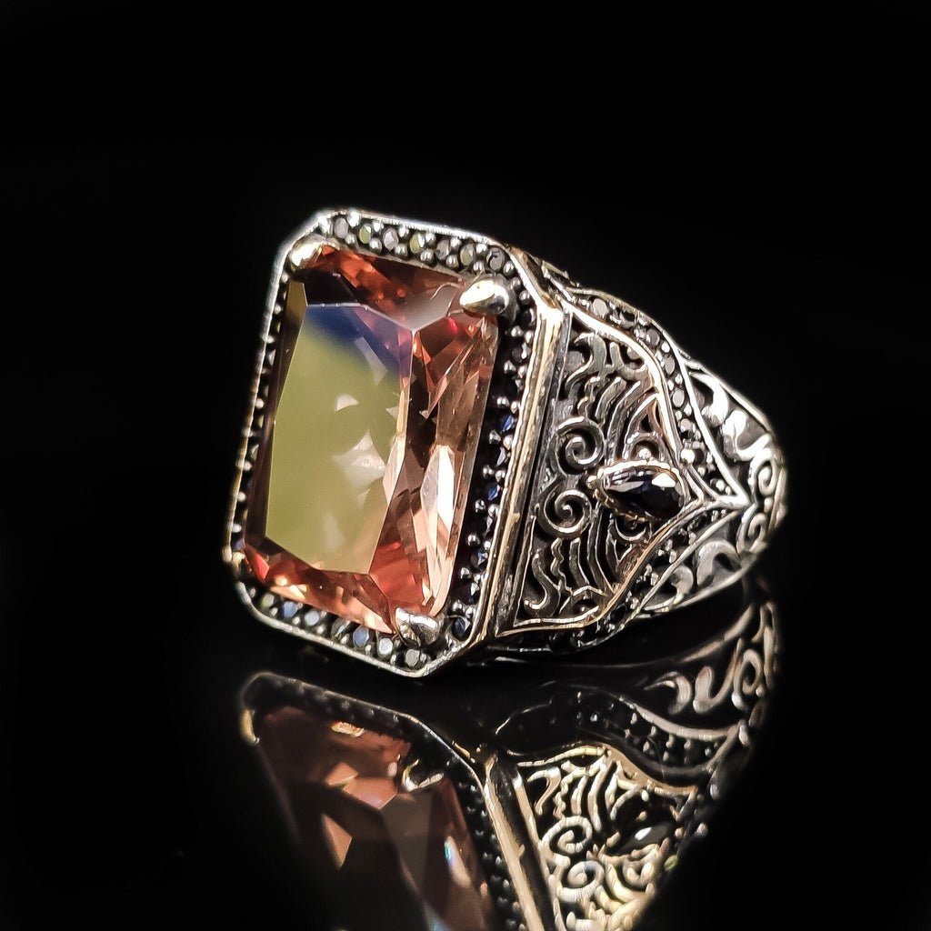 Sterling Silver Sultanite Ring, Mystic Gemstone (Color Shifts Under Light)