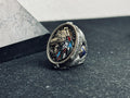 Wolf Head Ring, 925 Sterling Silver, Handmade Patriotic Jewelry
