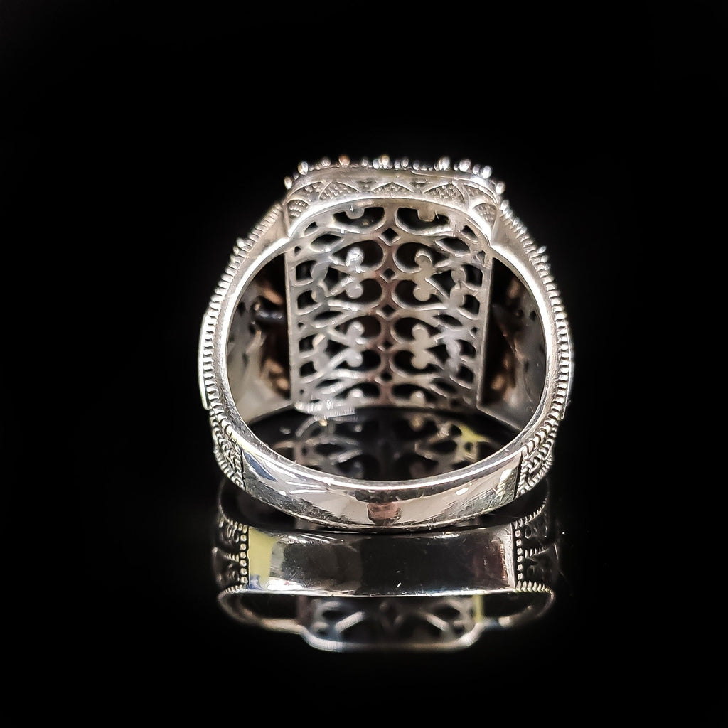 Sultanite Gemstone Ring, Sterling Silver, Mystic Color Change (Men's Size)