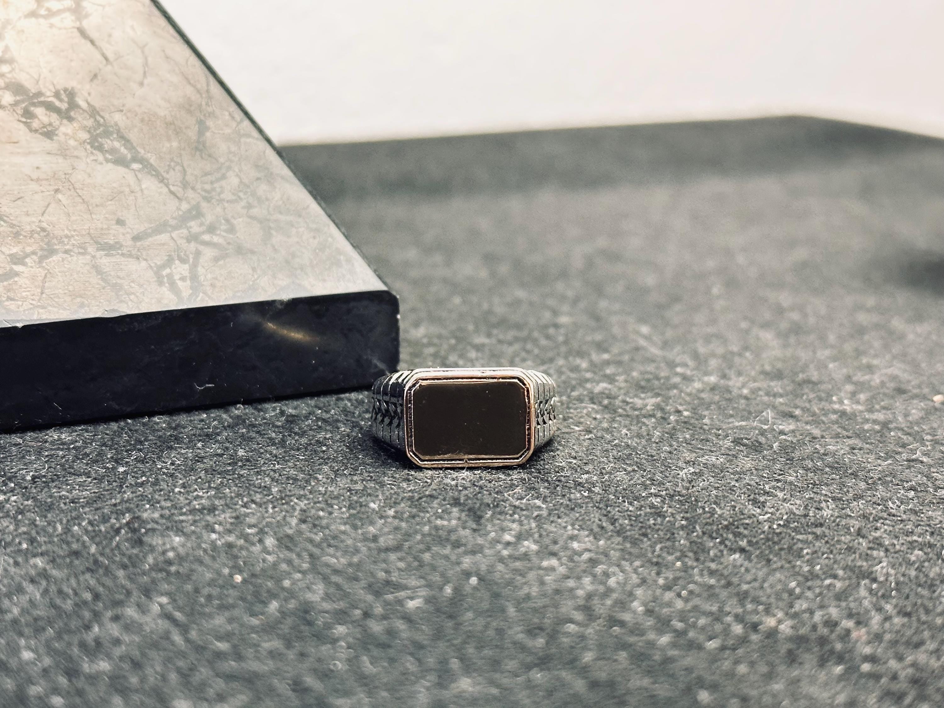 Minimalist Rectangle Ring: Handmade Sterling Silver (Multiple Sizes)