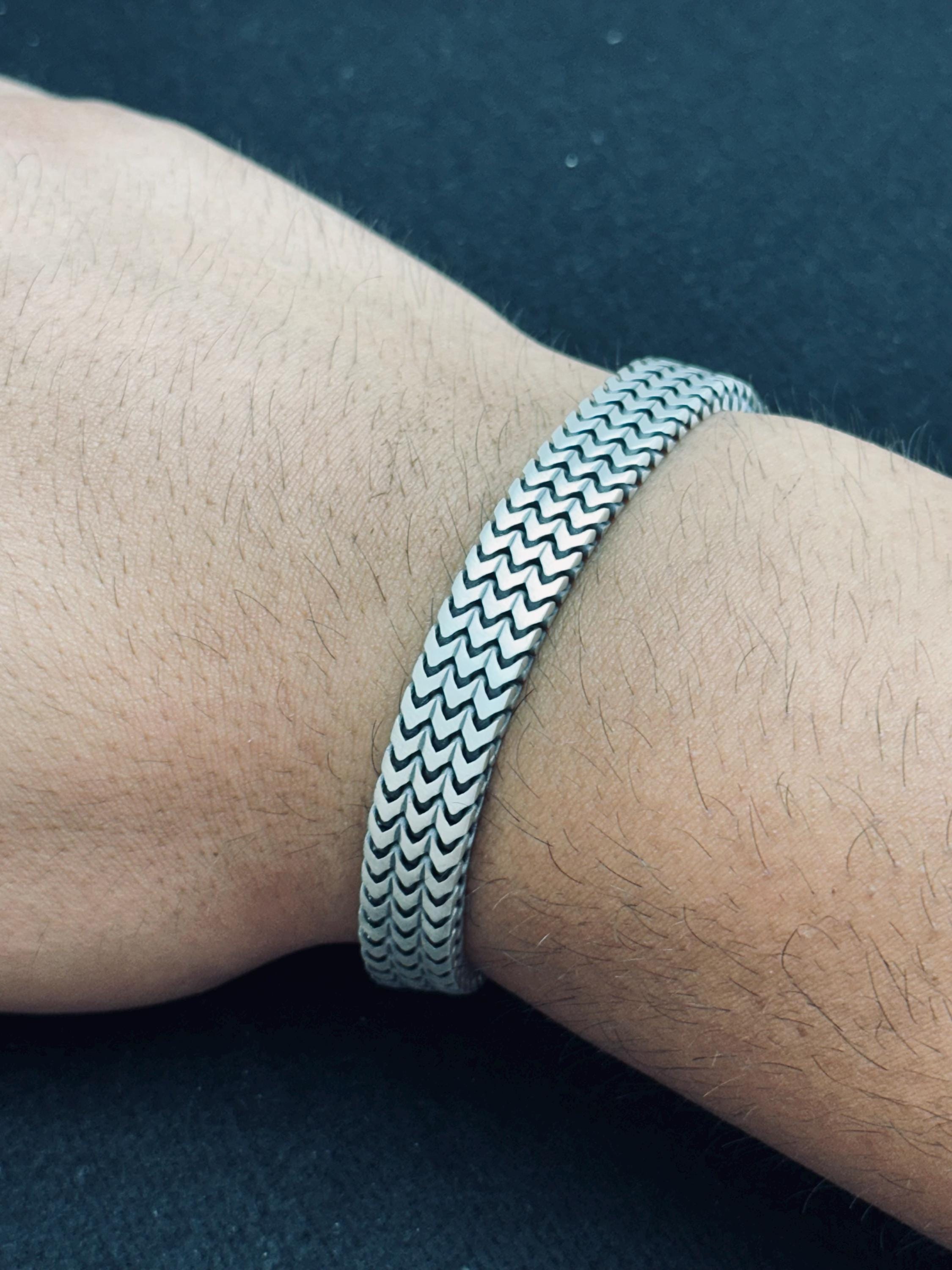 Men's Chain Bracelet: Sterling Silver Handmade - 925 Silver