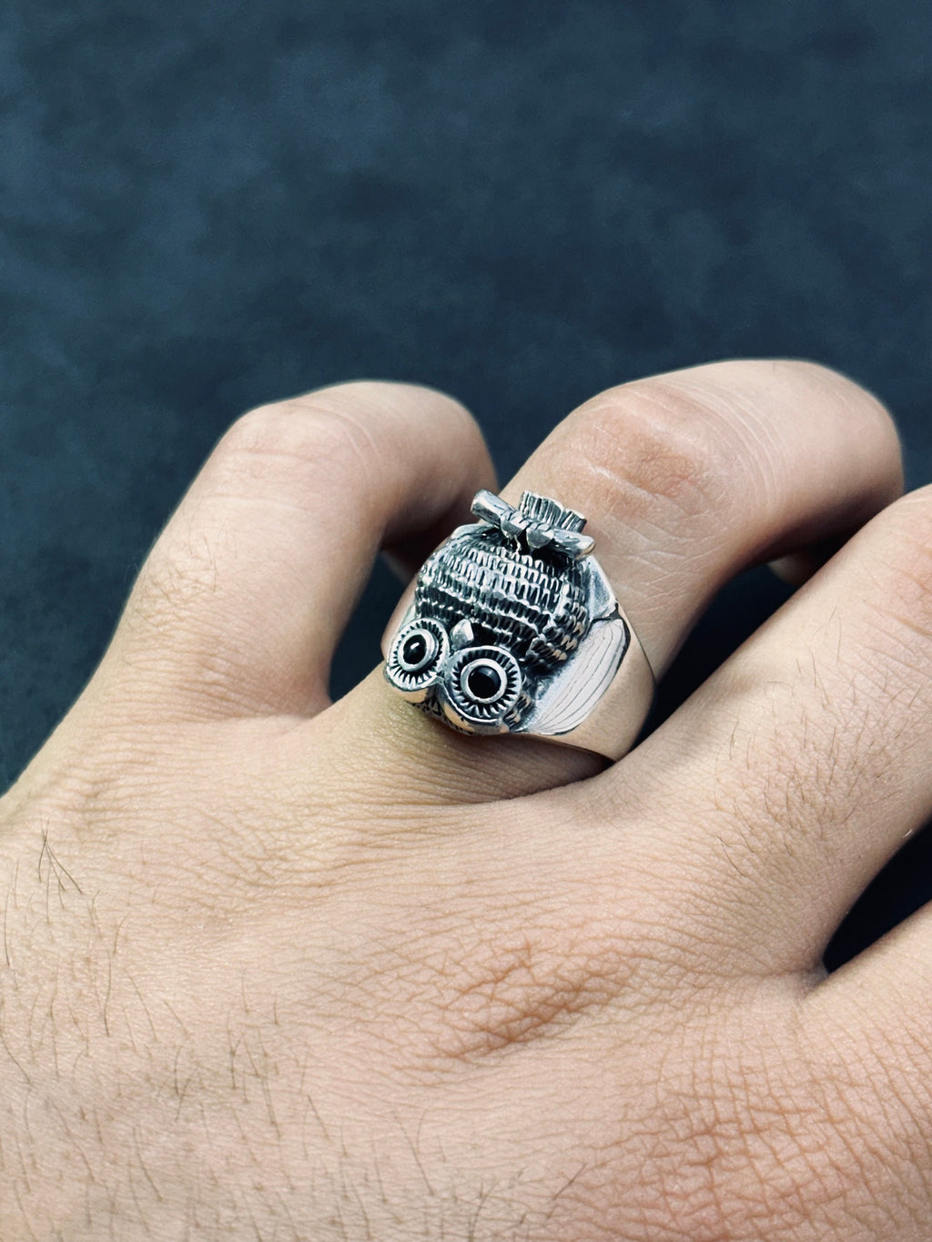 Sterling Silver Owl Ring: Handmade Personalized Animal Jewelry
