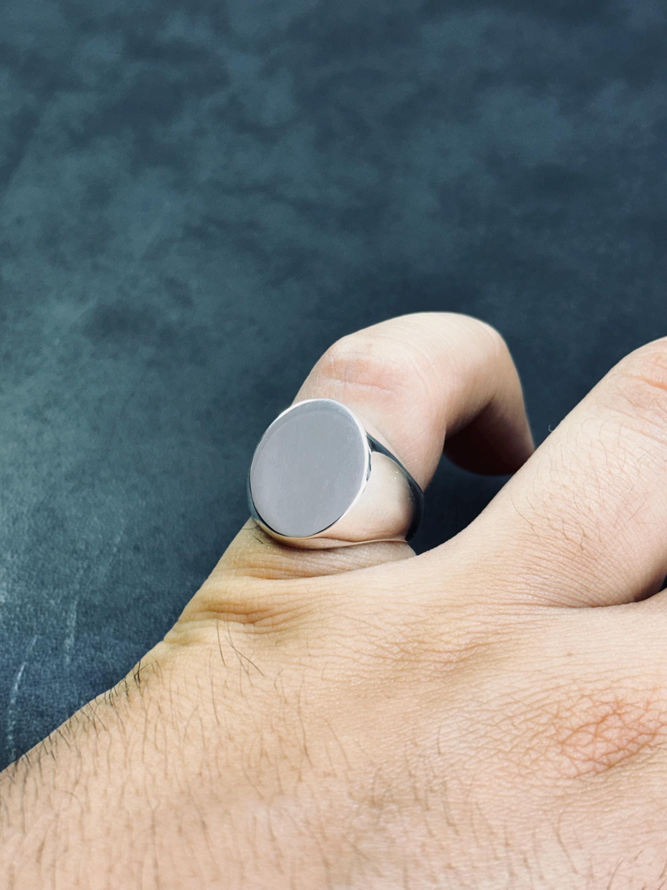 Sterling Silver Round Ring: Classic Handmade Unisex Design