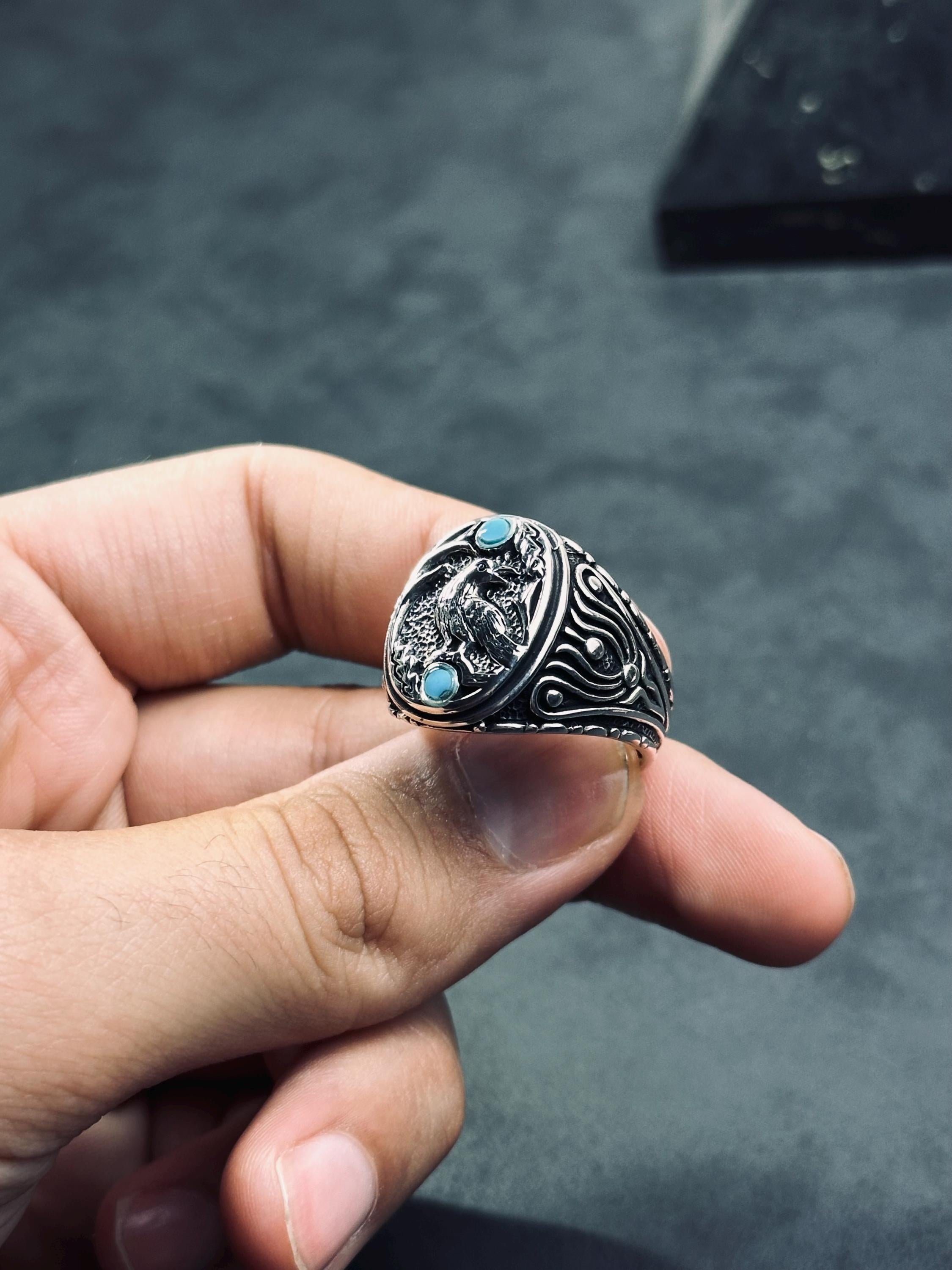Raven Ring: Sterling Silver Tree of Life (Hand Cast, 925)