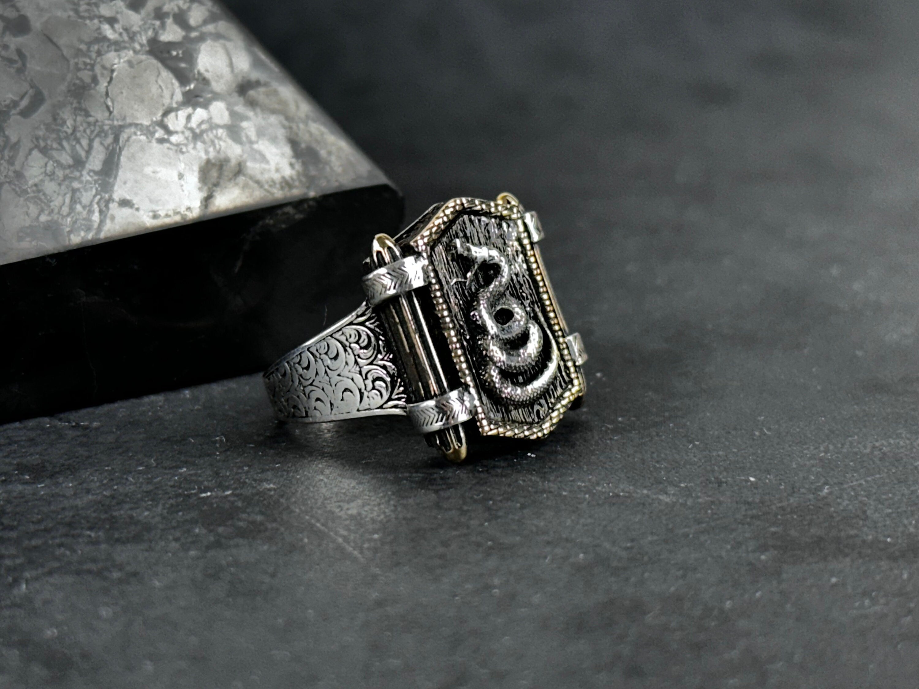 Sterling Silver Snake Ring: Handmade Leo Design Statement