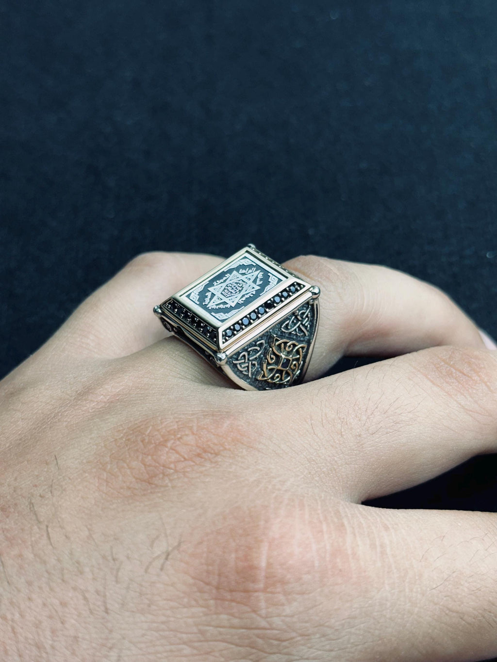Seal of Solomon Ring: Sterling Silver Handmade - Bold Spiritual Jewelry