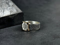 Solomon Seal Silver Ring - Handcrafted Minimalist Adjustable Band