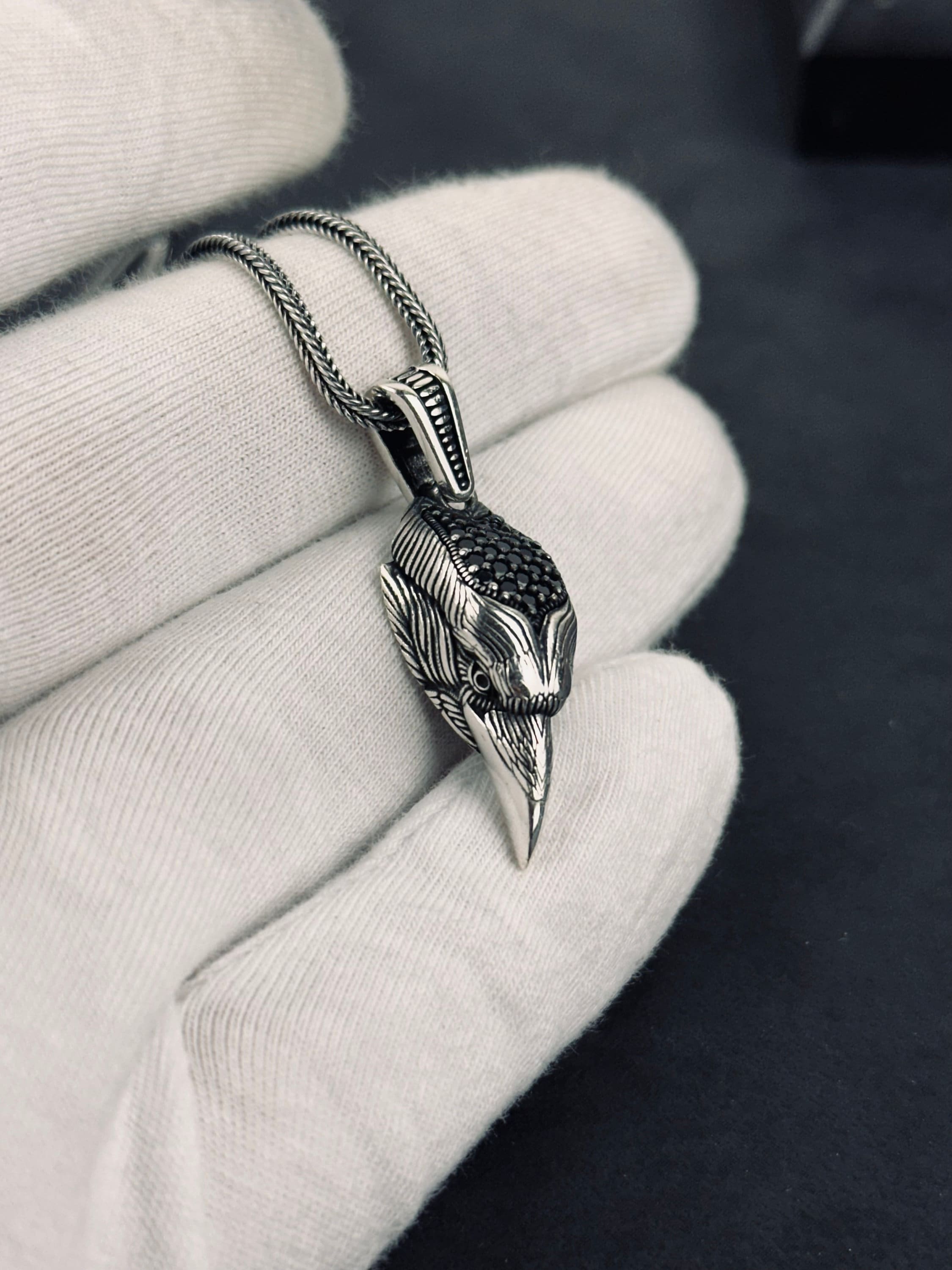Eagle Pendant Necklace: Sterling Silver Native American Style (Multiple Lengths)