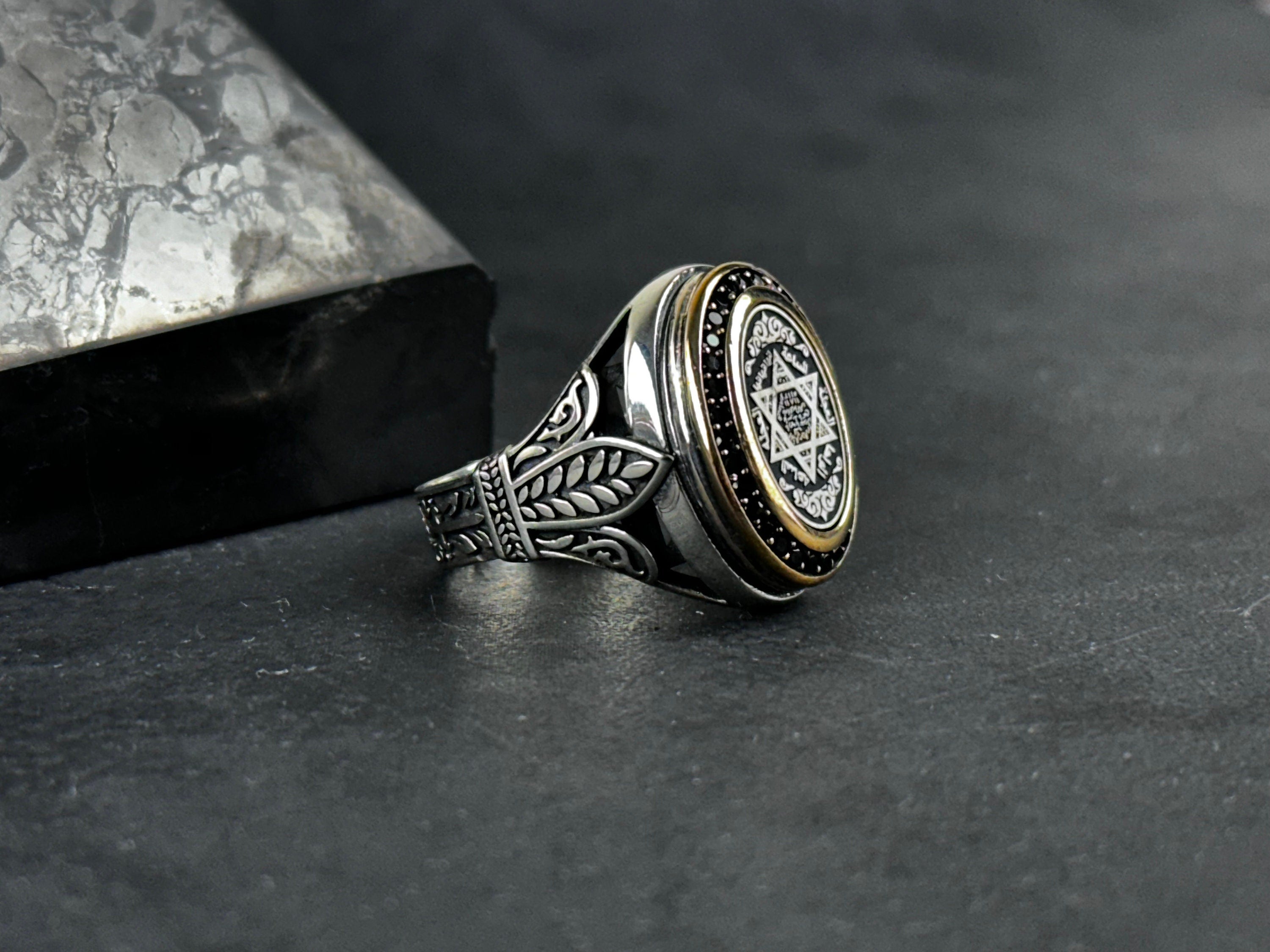 Solomon Seal Ring: Sterling Silver Talisman for Protection