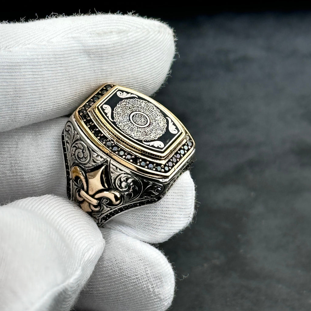 Surah al-Inshirah Silver Ring - Handmade Islamic Prayer Jewelry