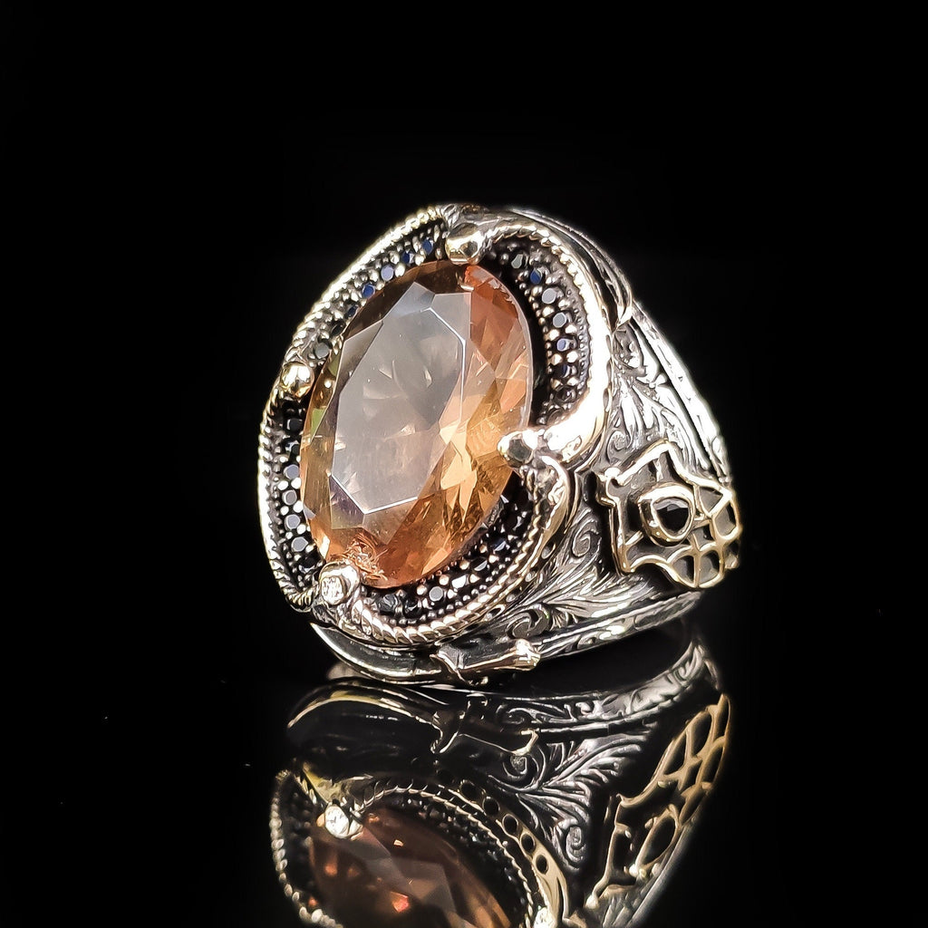 Sultanite Silver Ring, Color Change Gemstone (Men's Statement Jewelry)