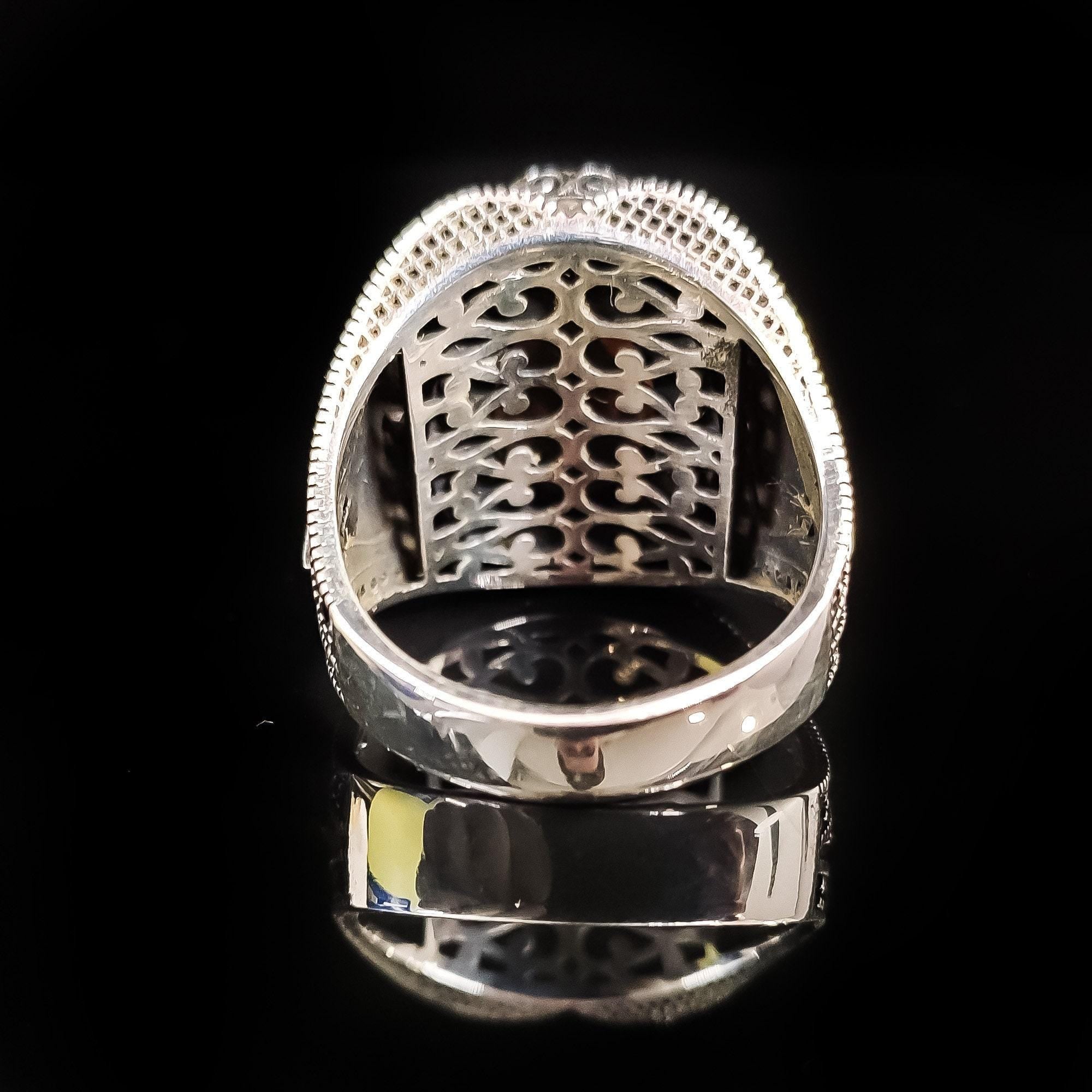 Sterling Silver Sultanite Ring, Color-Changing Gemstone (Men's Size)