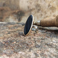 Elegant Black Woman Sterling Silver Ring With Nacre Stone Handmade Jewellery Luxury