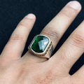 Emerald Ring for Men: Colombian Gemstone (Sterling Silver)