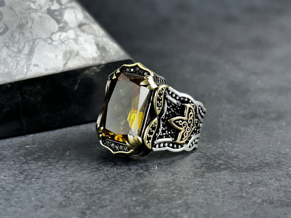 Sultanite Silver Ring: Handmade Color-Shift Gemstone - 925 Sterling