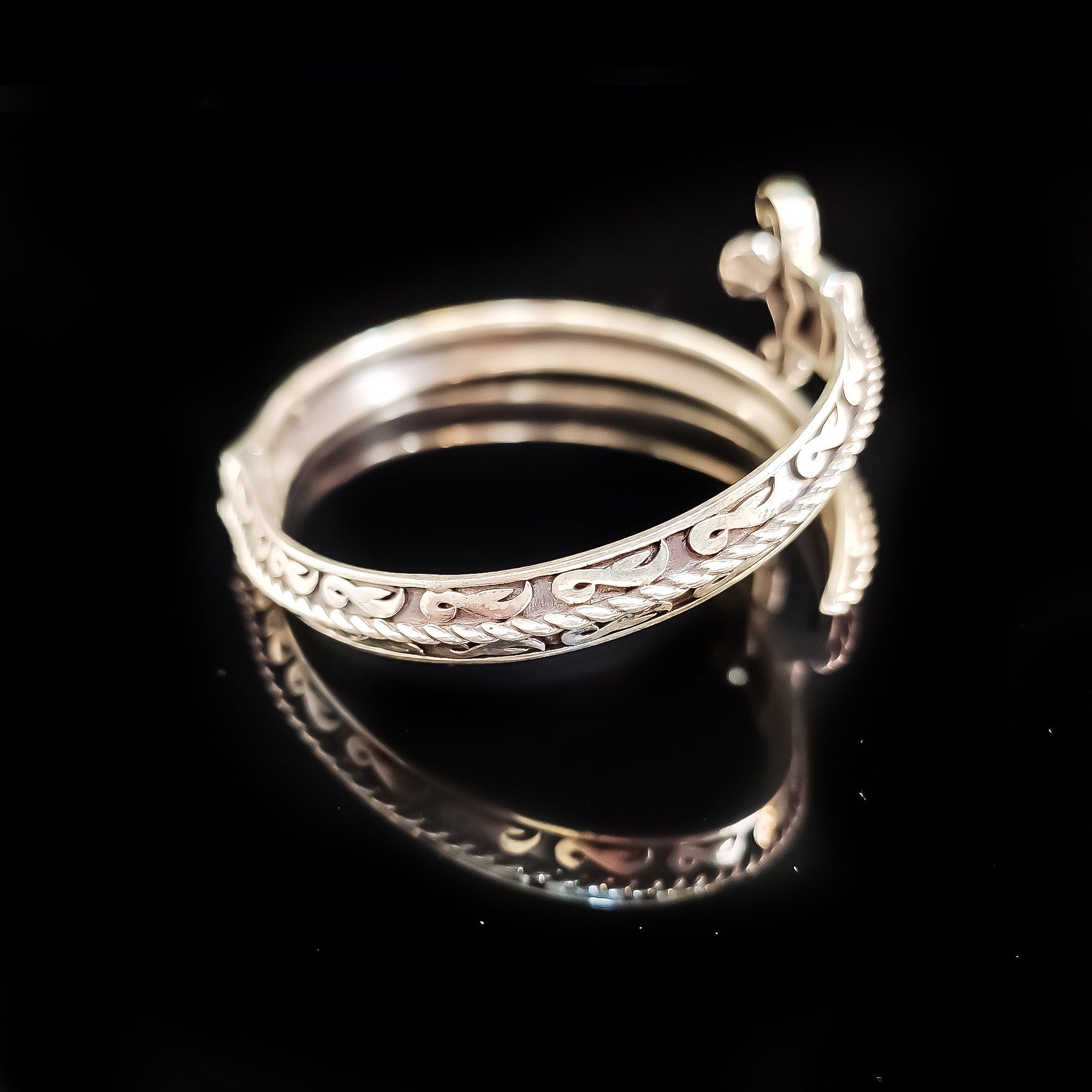 Sterling Silver Sword Bracelet: Blackstone Warrior Cuff