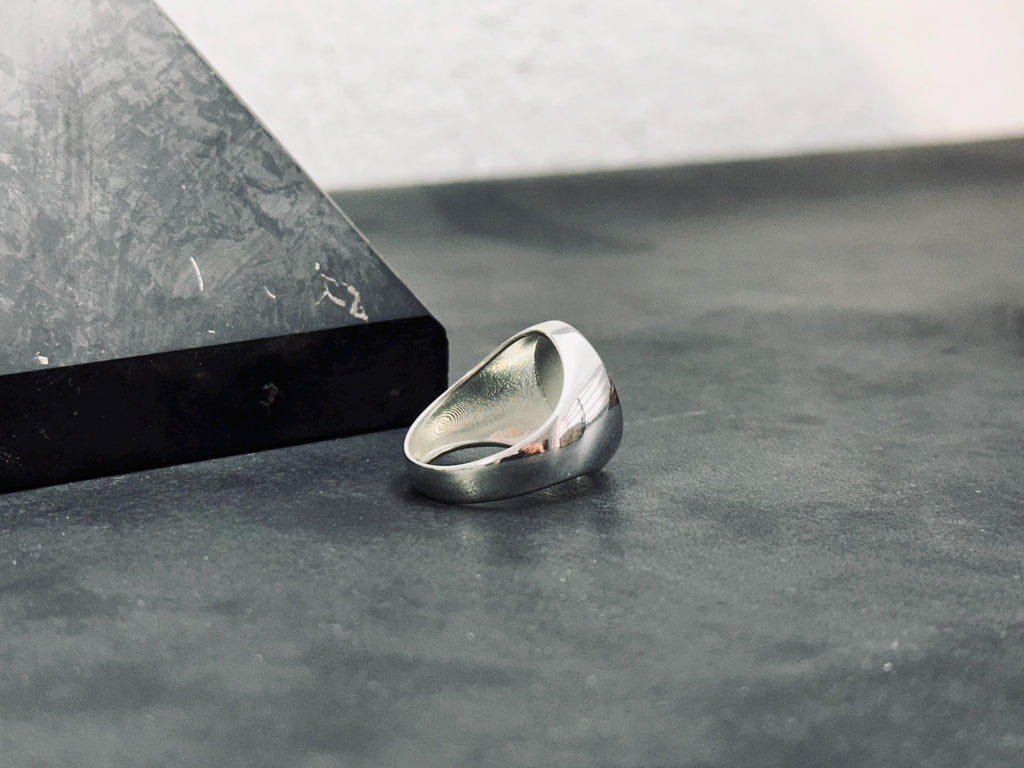 Sterling Silver Round Ring: Classic Handmade Unisex Design