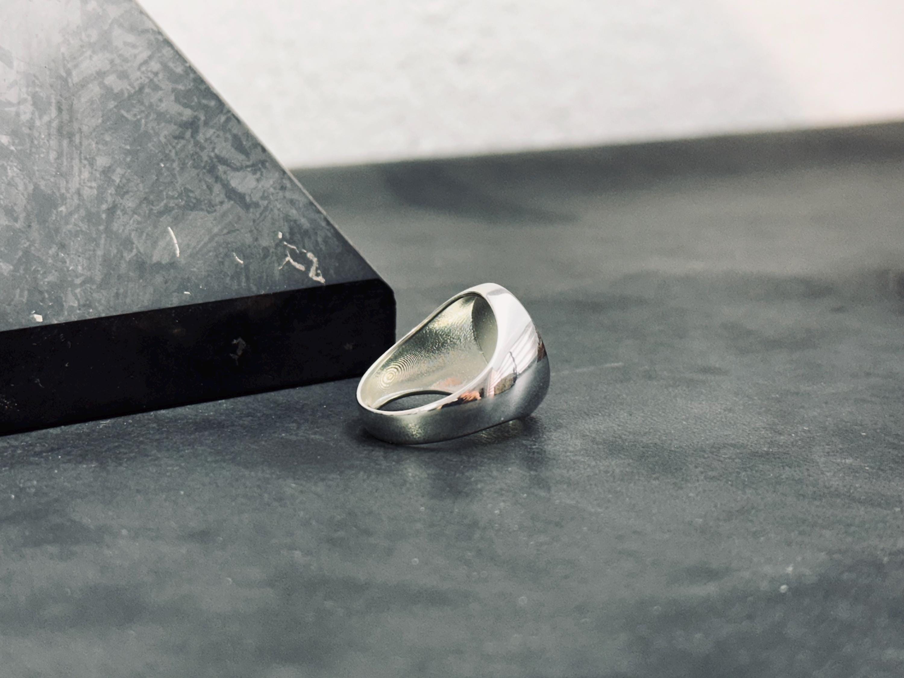 Sterling Silver Round Ring: Classic Handmade Unisex Design