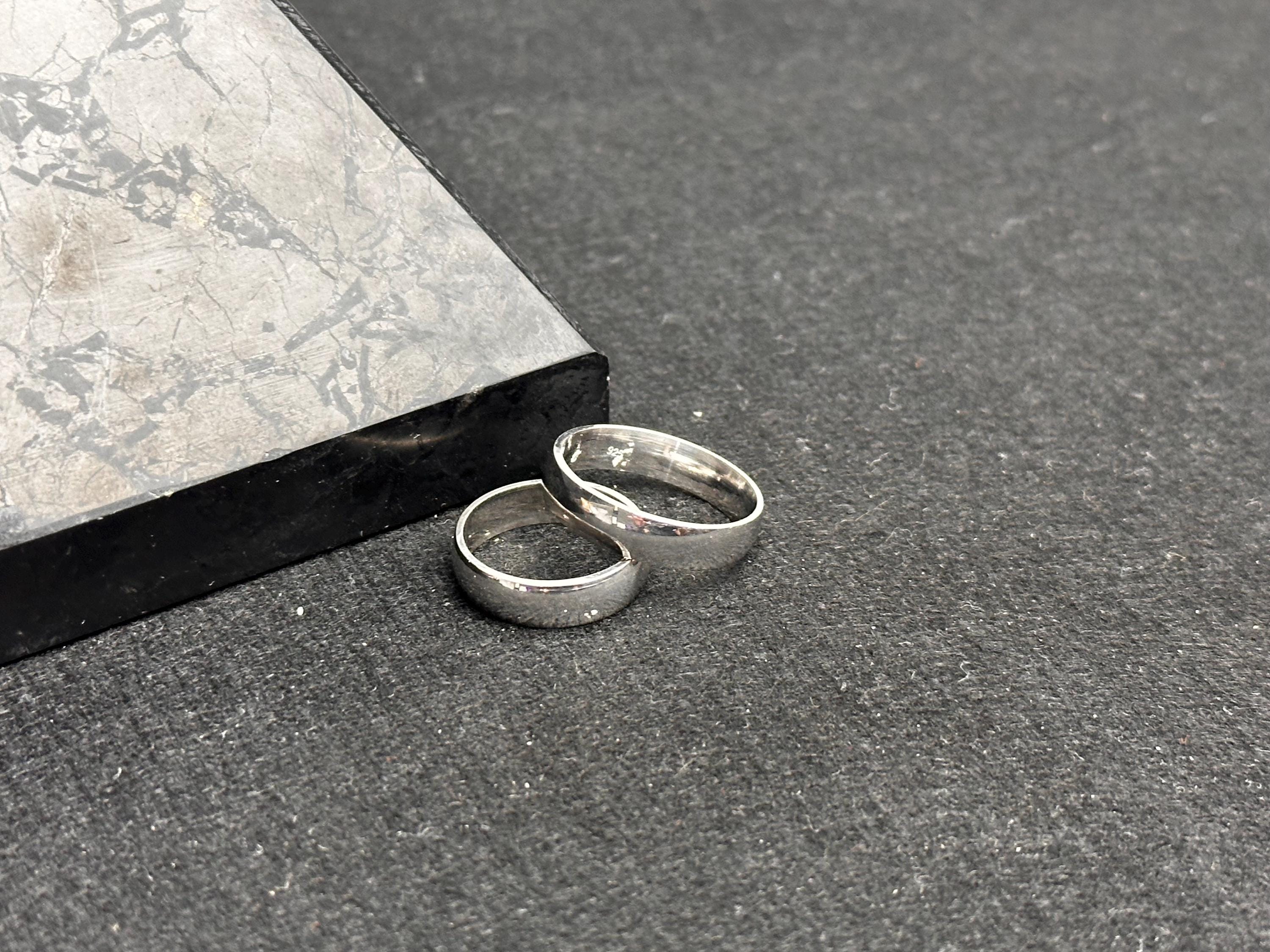 Sterling Silver Promise Ring: Handmade Couple Rings, Personalizable