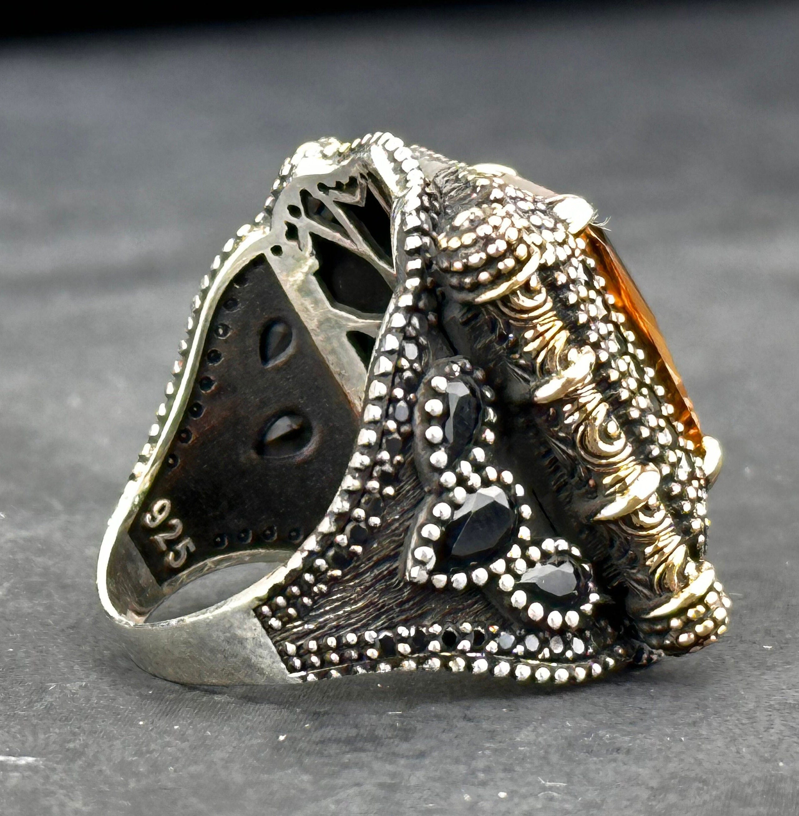 Sultanit Ring: Color-Change Gemstone - Handmade Sterling Silver