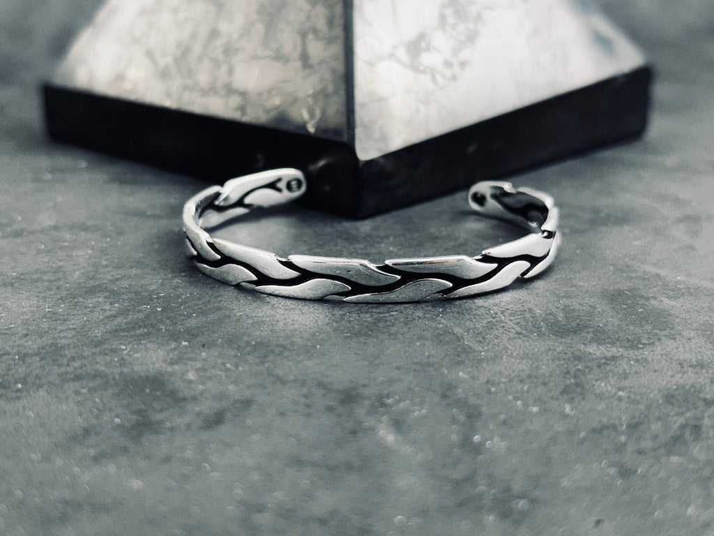 Sterling Silver Tree of Life Bracelet: Handmade, Adjustable Design