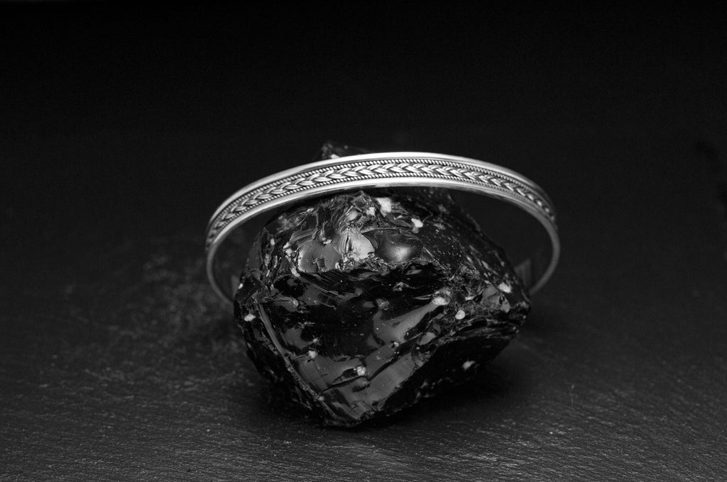 Cuff Bracelet: Sterling Silver, Custom Engraved - Unisex Style
