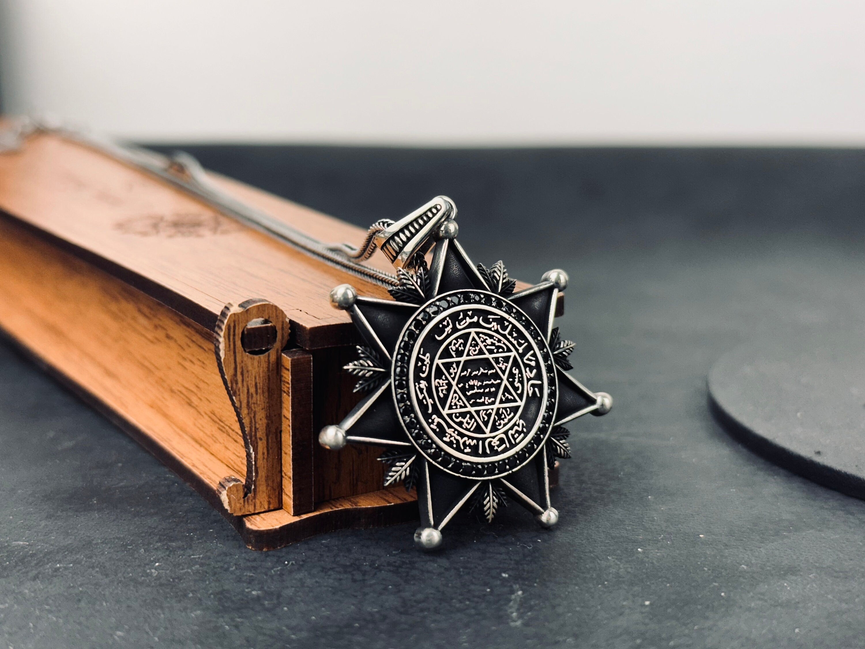 King Solomon Seal Necklace - Silver Star of David Pendant