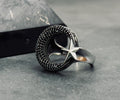 Moon Star Ring: Sterling Silver Handmade - Celestial Design