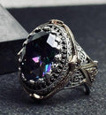Sterling Silver Mystic Topaz Ring - Handmade Statement Piece