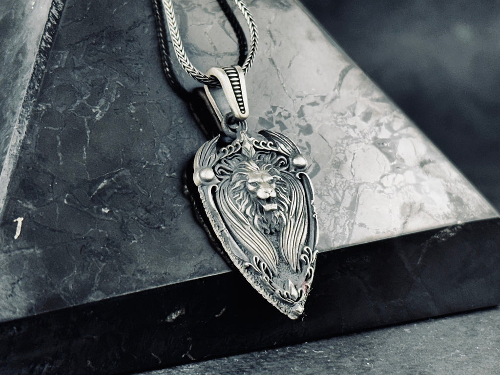 Silver Lion Necklace - Elegant Animal Charm Pendant