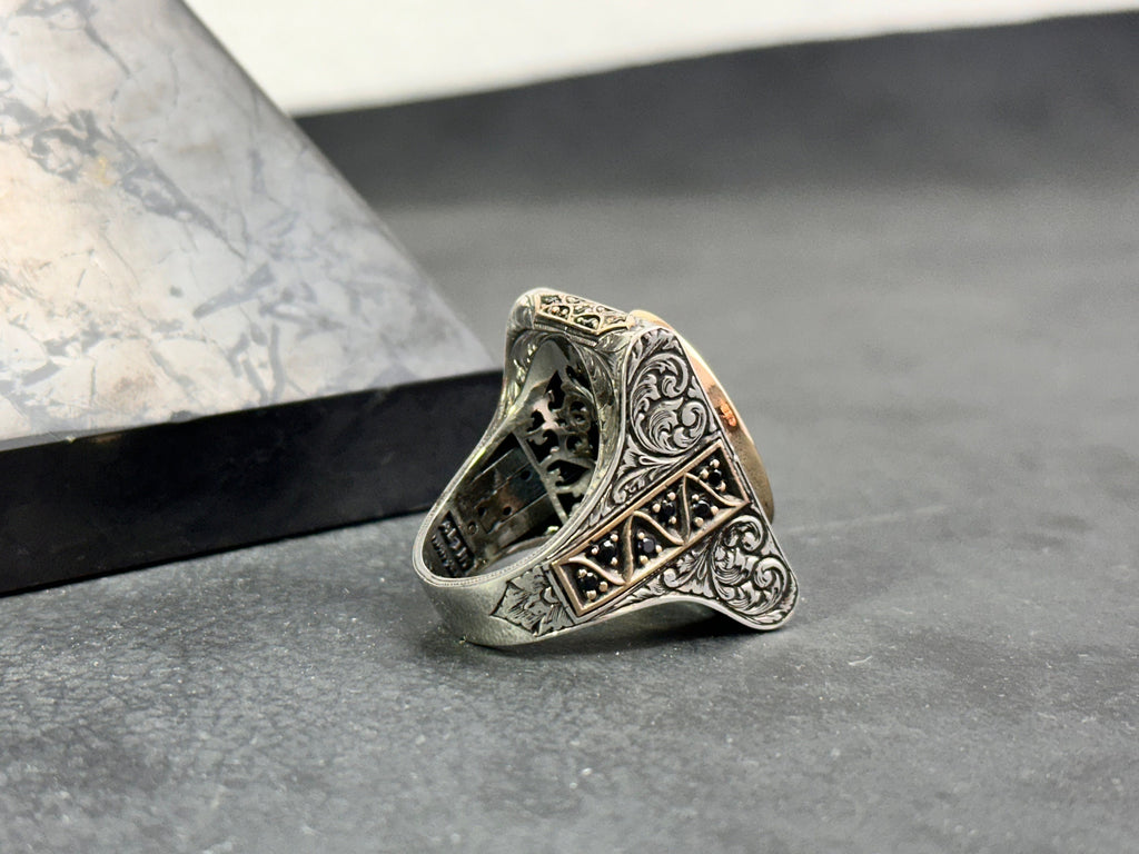 Solomon King Ring: Sterling Silver Jewish Star (Handmade Men's Signet)
