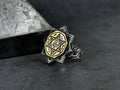 Solomon Seal Ring: Sterling Silver Statement Jewelry (Octagonal Star)