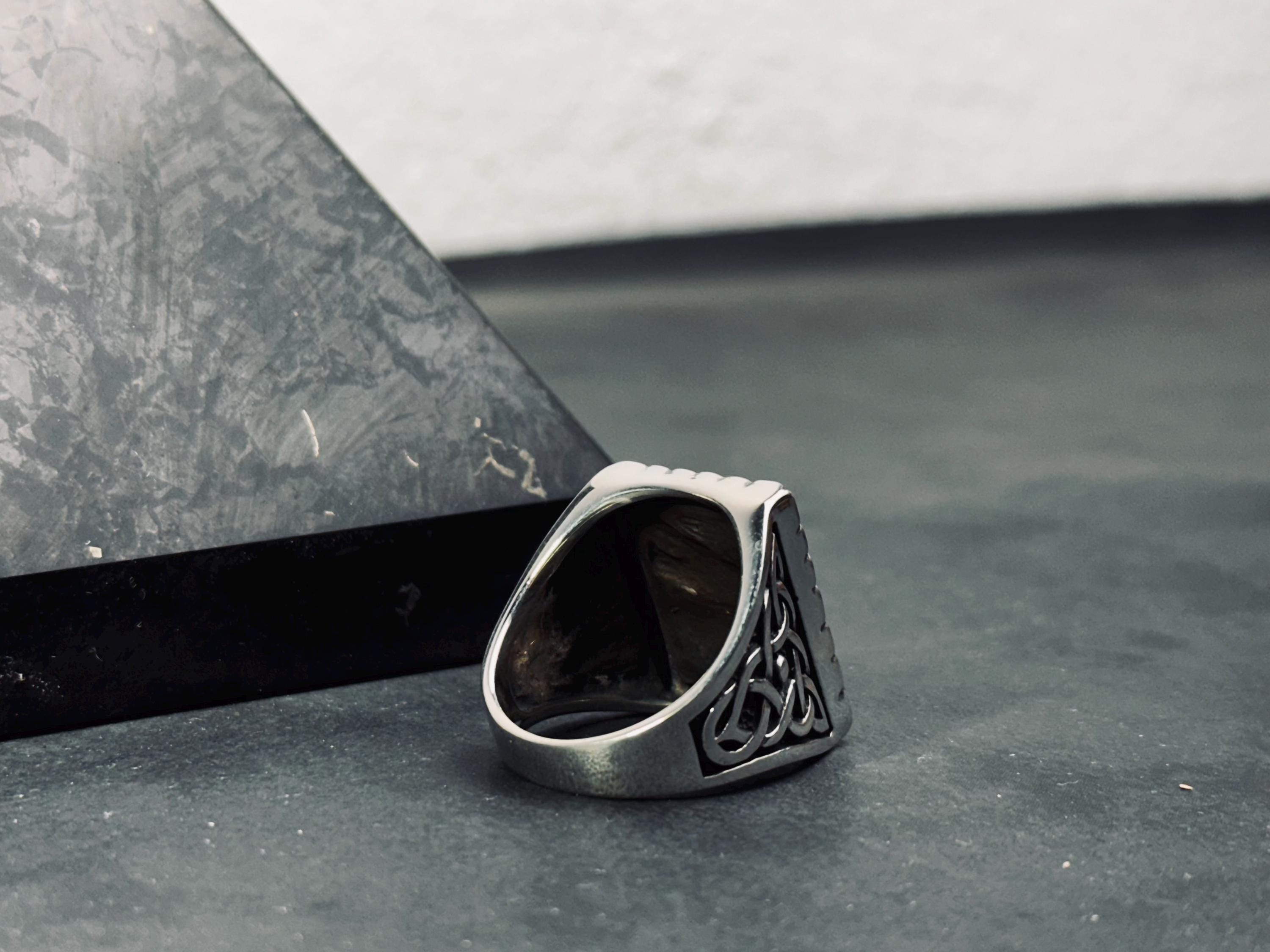 Wolf Ring: Sterling Silver Animal Jewelry (Oxidized, Handmade)