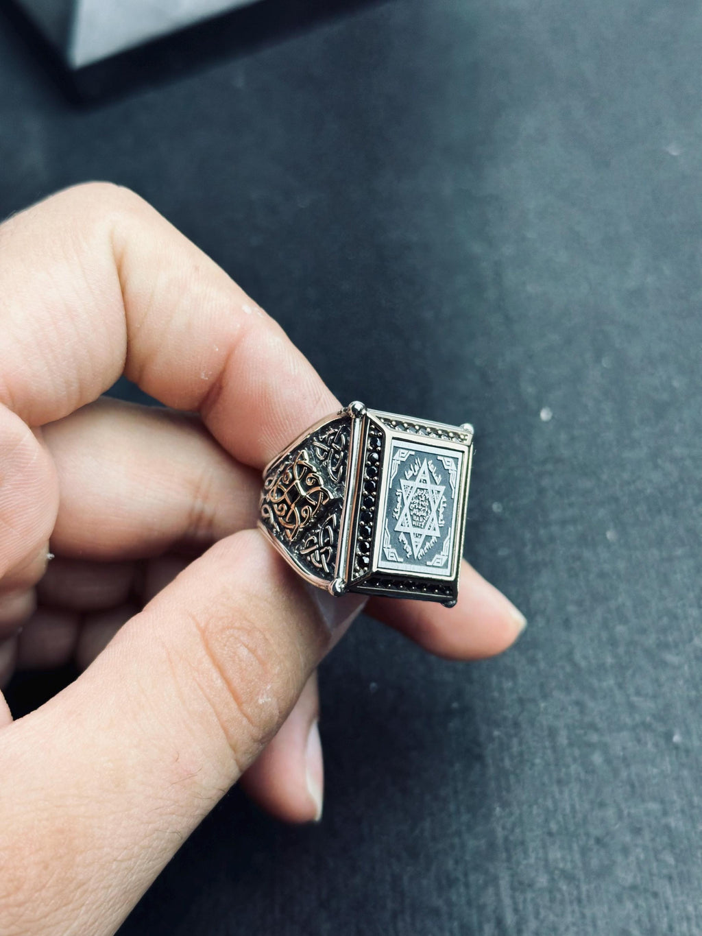 Seal of Solomon Ring: Sterling Silver Handmade - Bold Spiritual Jewelry