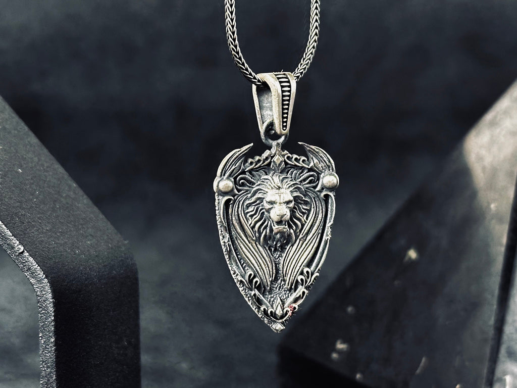 Silver Lion Necklace - Elegant Animal Charm Pendant