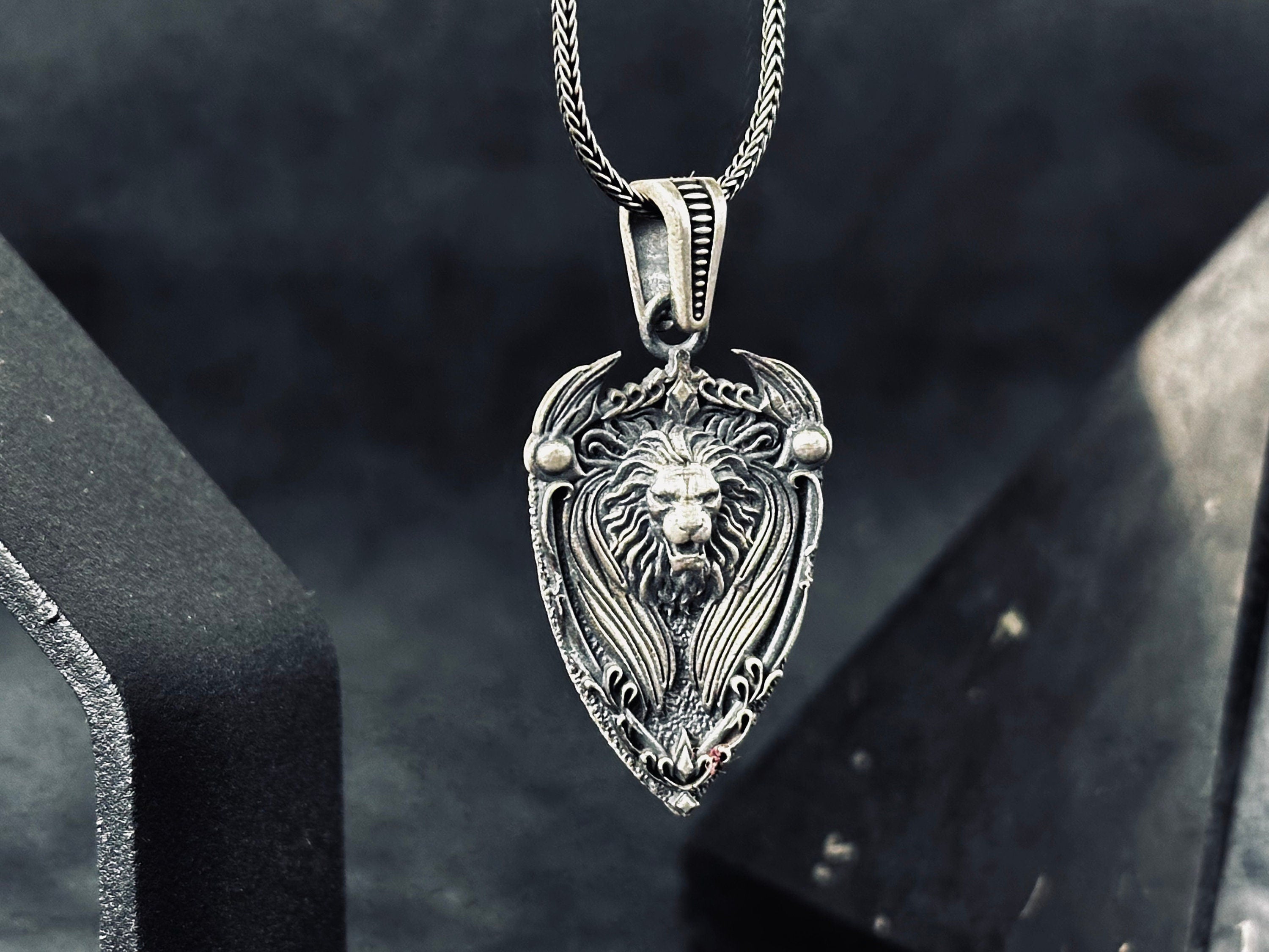 Silver Lion Necklace - Elegant Animal Charm Pendant