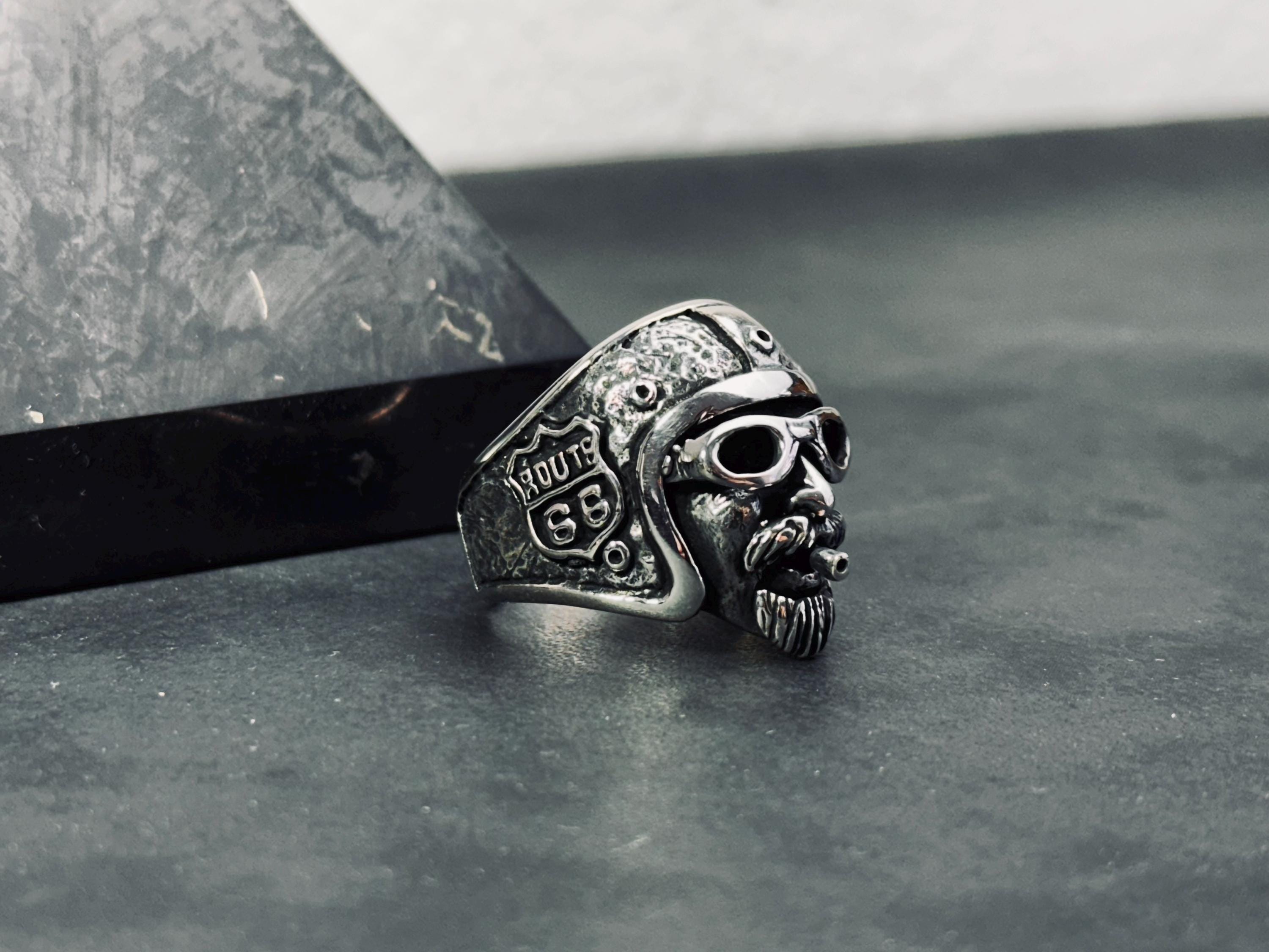 Biker Ring: Sterling Silver Oxidized Style (Handmade Men's Band)