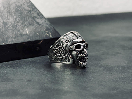 Biker Ring: Sterling Silver Oxidized Style (Handmade Men's Band)