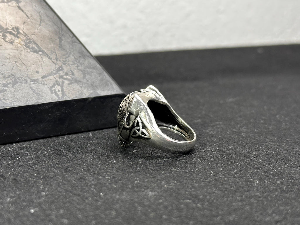 Viking Fenrir Ring: Nordic Wolf Jewelry (Sterling Silver, Handmade)